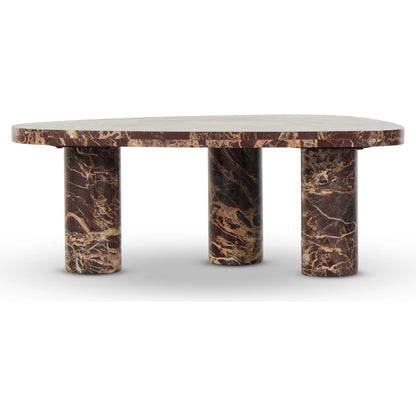 Zion Coffee Table by Four Hands. Made from solid marble, engineered hardwood in a modern style.