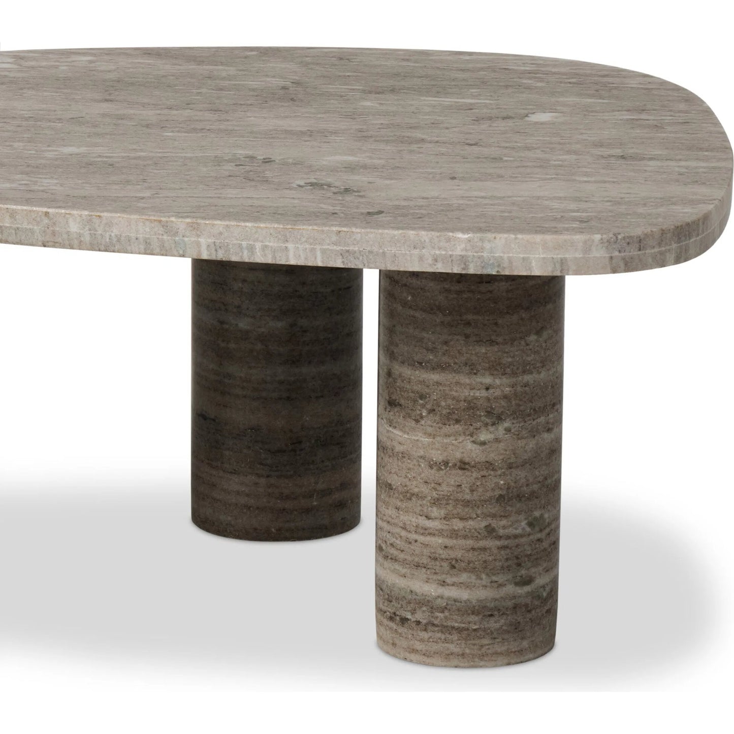 015 SI-2628497 | Closeup | Zion Nesting Coffee Table by Four Hands in antique white marble. Made from solid marble in a unique style.
