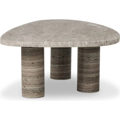 Zion Nesting Coffee Table by Four Hands in antique white marble. Made from solid marble in a unique style.