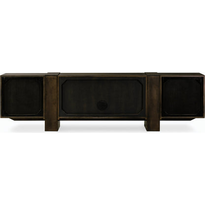 Fisher Media Console by Four Hands. Made from thick oak veneer in a modern style.