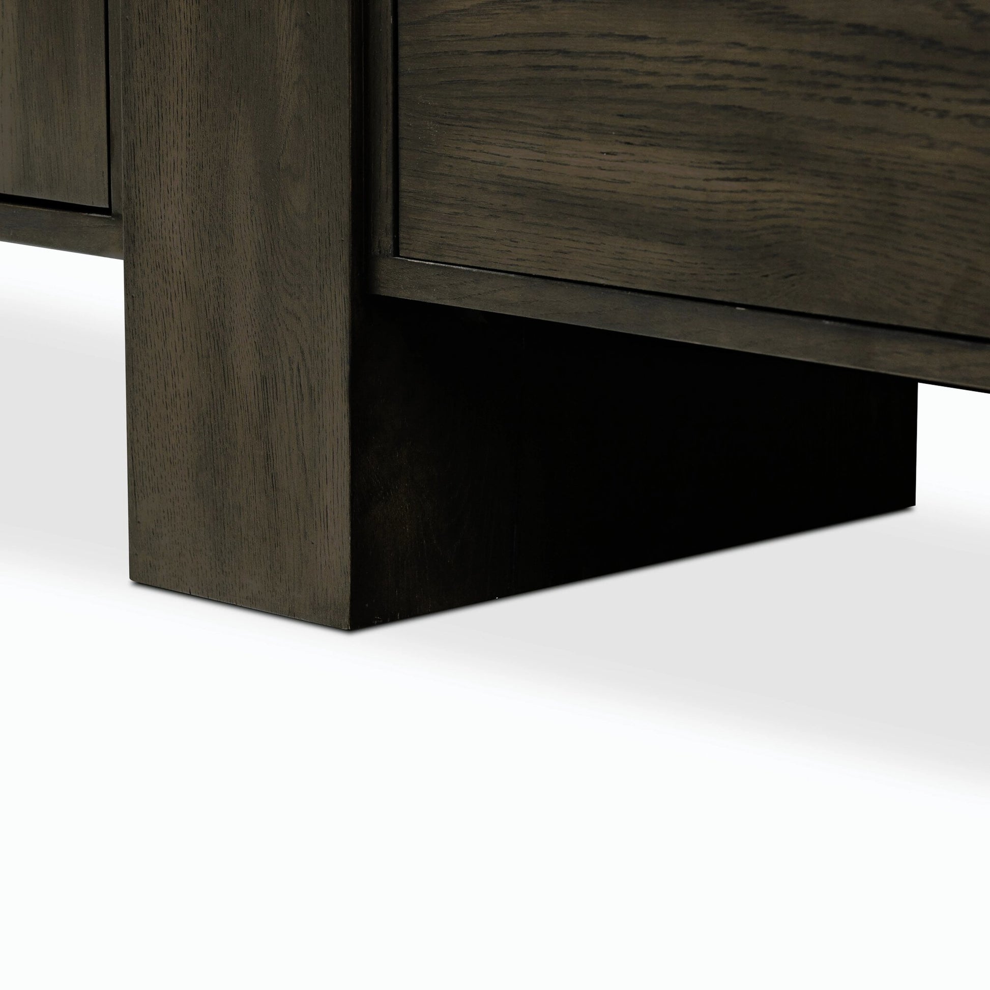 Fisher Media Console by Four Hands. Made from thick oak veneer in a modern style.