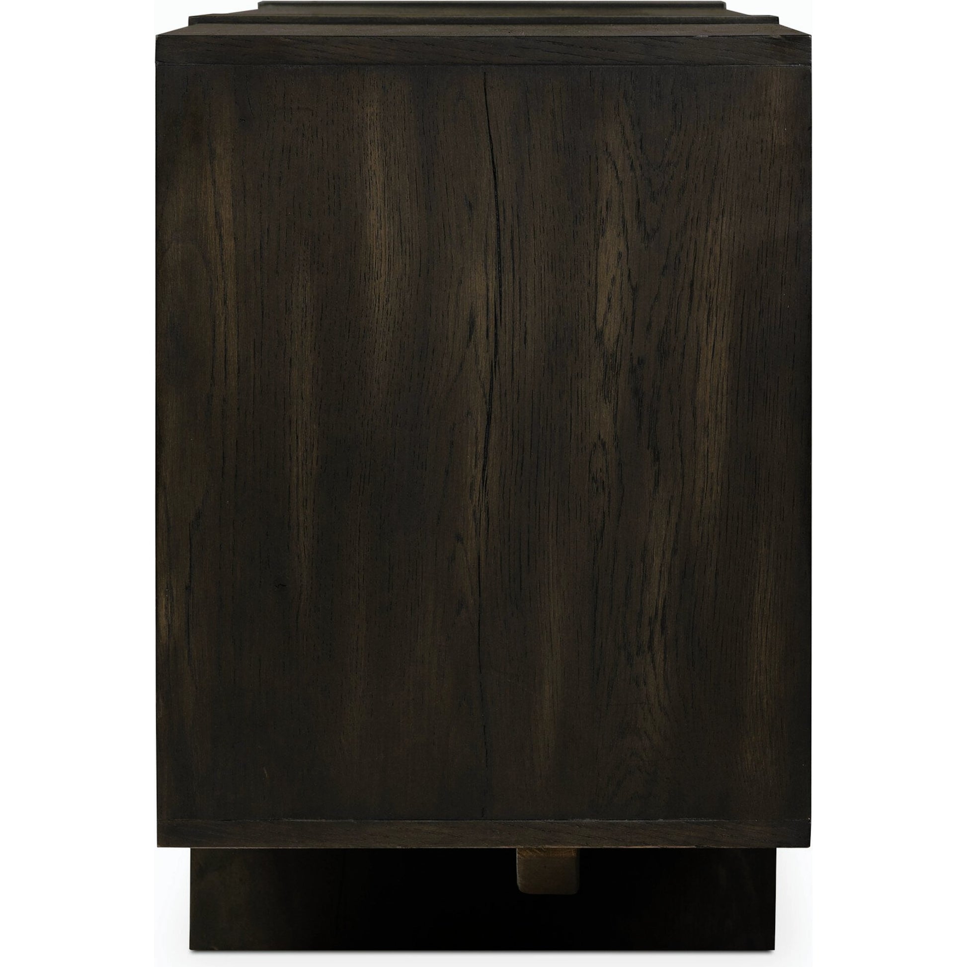 Fisher Media Console by Four Hands. Made from thick oak veneer in a modern style.
