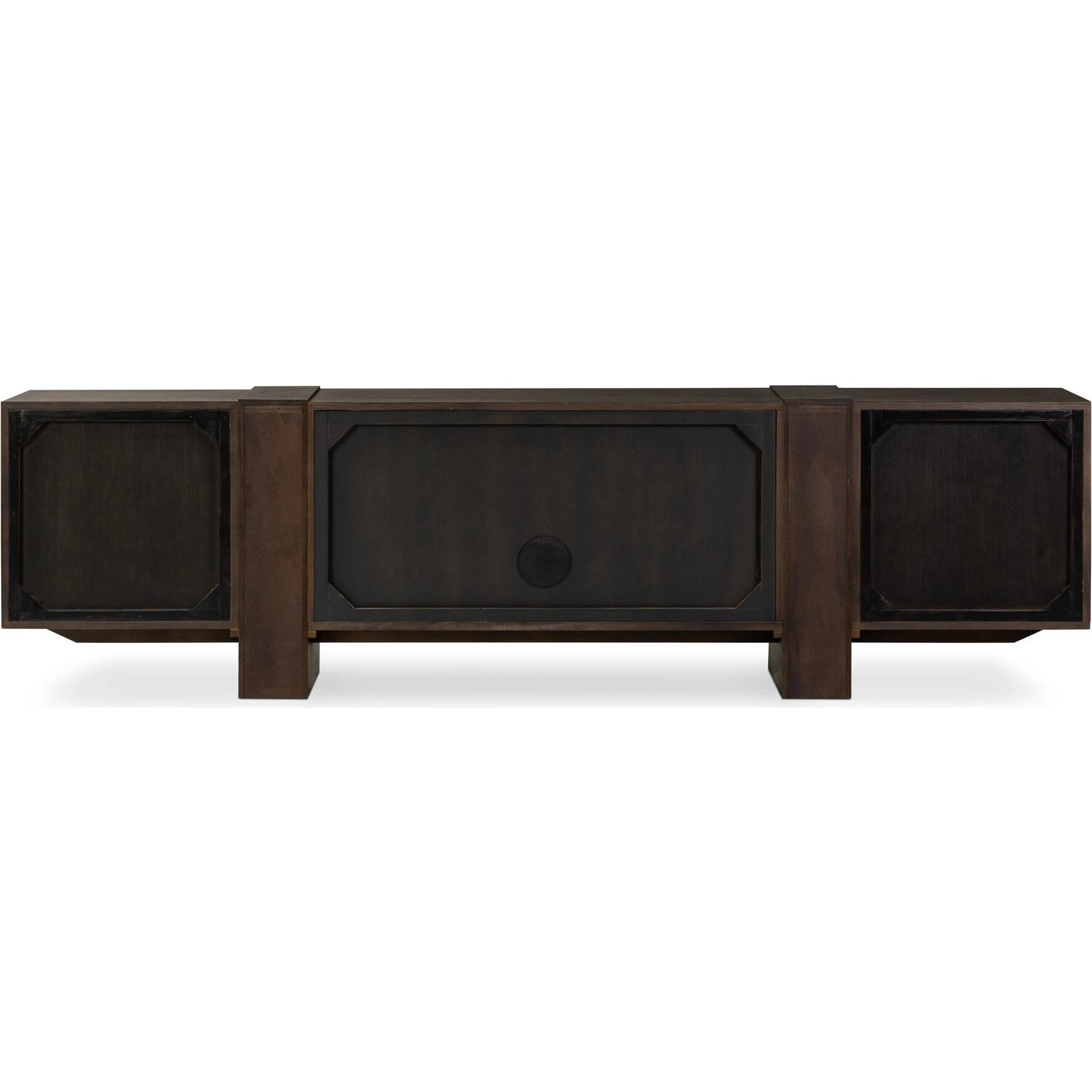 Fisher Media Console by Four Hands. Made from thick oak veneer in a modern style.