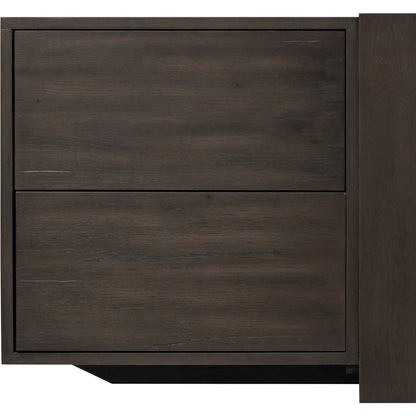 Fisher Media Console by Four Hands. Made from thick oak veneer in a modern style.
