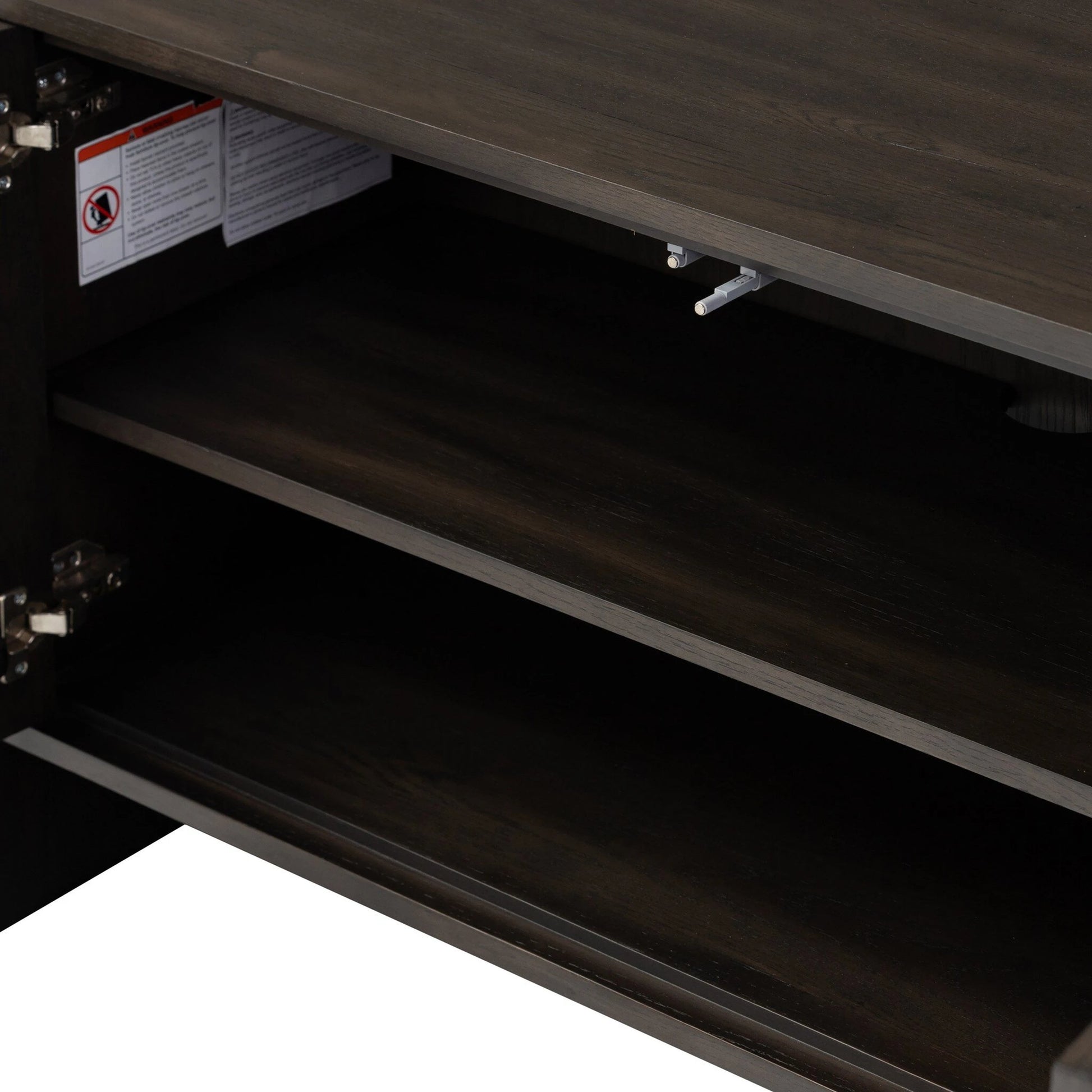 Fisher Media Console by Four Hands. Made from thick oak veneer in a modern style.