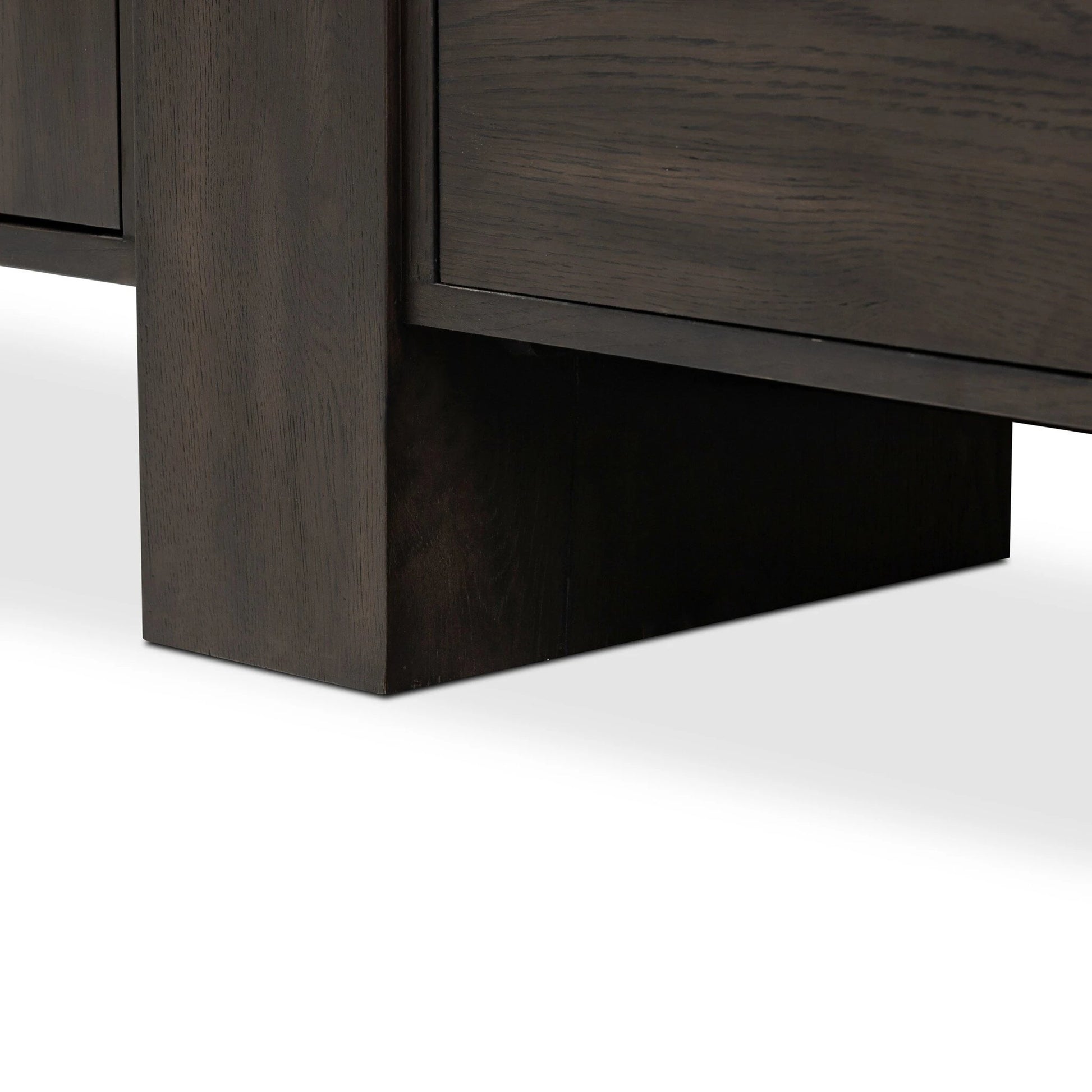 Fisher Media Console by Four Hands. Made from thick oak veneer in a modern style.