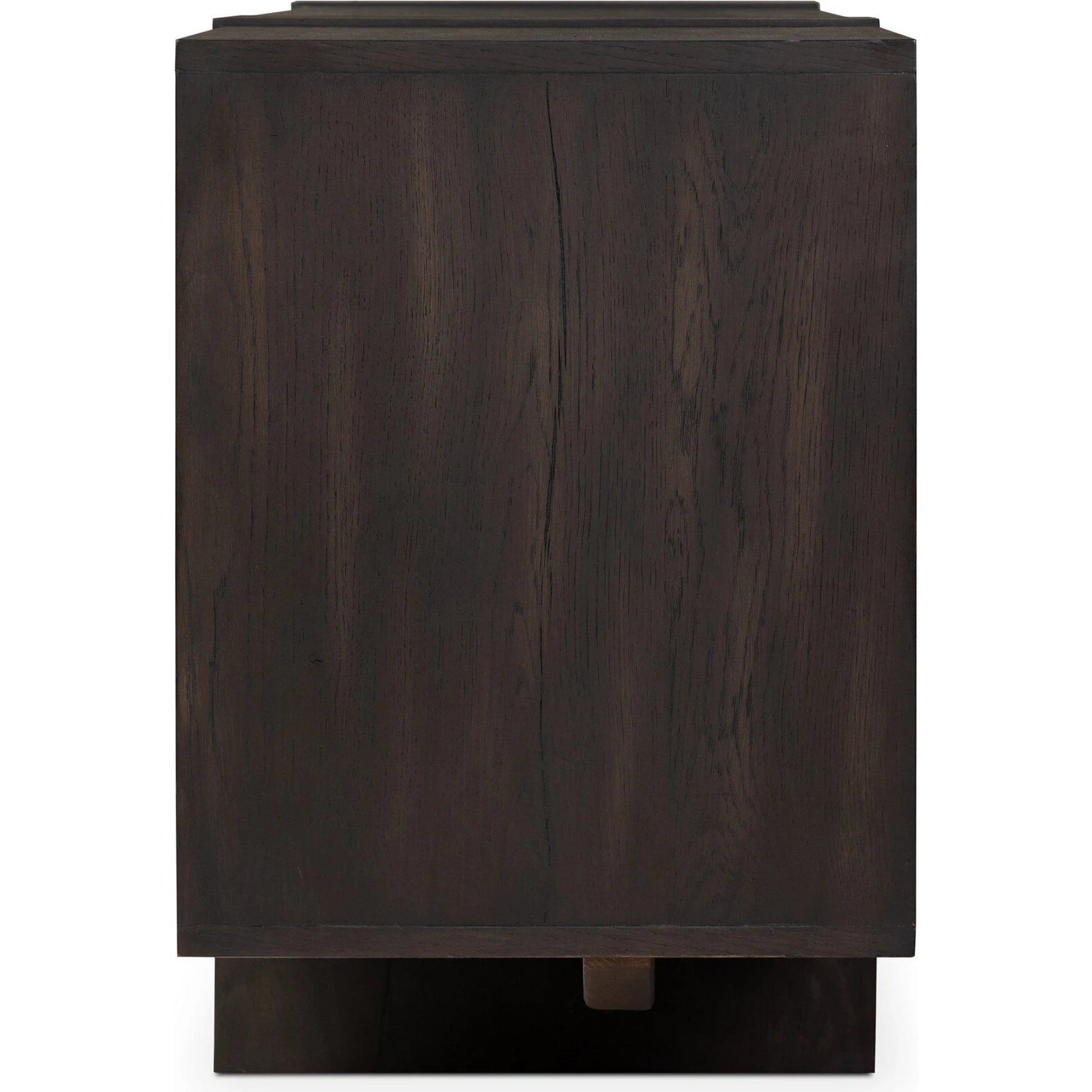 Fisher Media Console by Four Hands. Made from thick oak veneer in a modern style.
