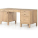 Isador Executive Desk by Four Hands. Made from solid poplar, top grain leather in a modern style.