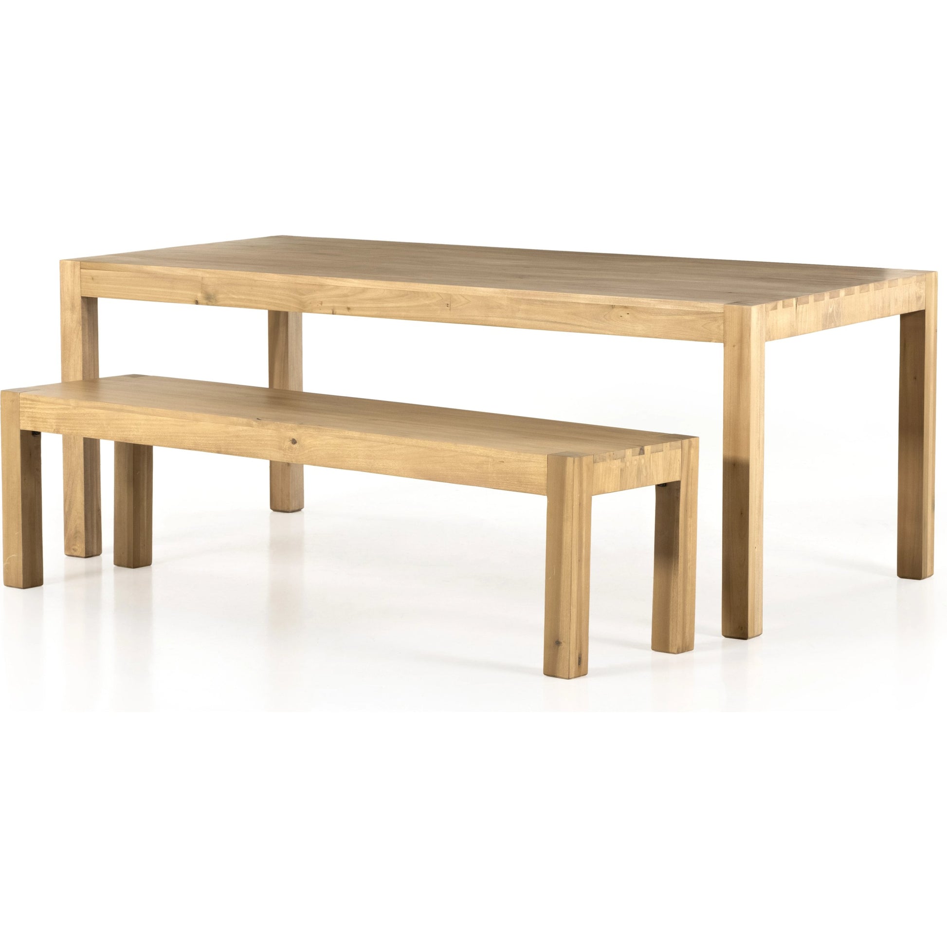 Isador Dining Table by Four Hands. Made from solid poplar in a modern style.