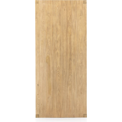 Isador Dining Table by Four Hands. Made from solid poplar in a modern style.