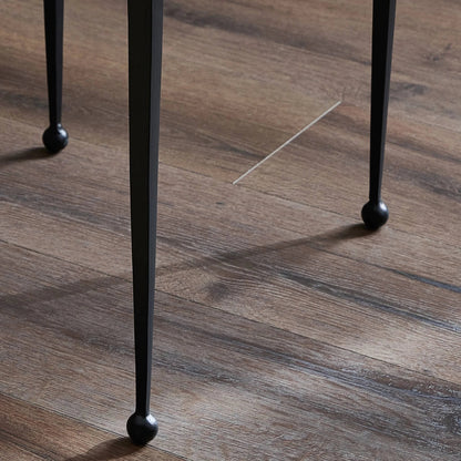Dalston Cast Glass Nesting Tables by Four Hands in smoked black cast glass, iron matte black. Made from cast glass, iron in a modern style.