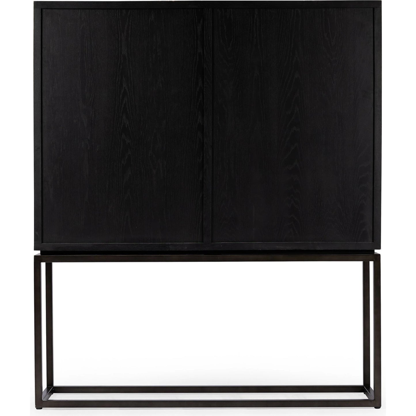 004 SI-2137549 | Additional Silo | Palmer Cabinet by Four Hands in aged black, sandy oak. Made from iron, oak veneer, solid oak in a modern style.