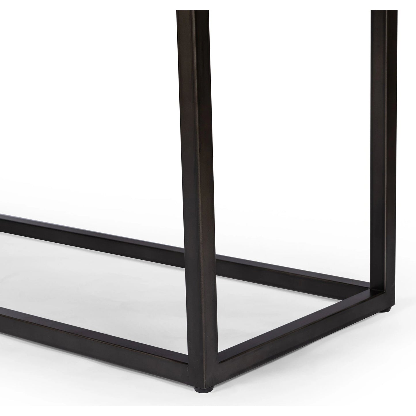 014 SI-2137549 | Closeup | Palmer Cabinet by Four Hands in aged black, sandy oak. Made from iron, oak veneer, solid oak in a modern style.