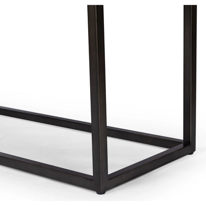 Palmer Cabinet by Four Hands in aged black, sandy oak. Made from iron, oak veneer, solid oak in a modern style.