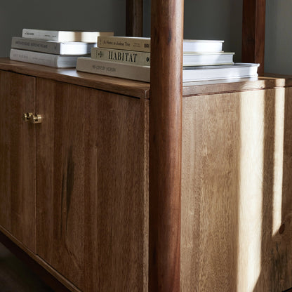 Reza Bookcase by Four Hands. Made from solid acacia, solid parawood in a modern style.