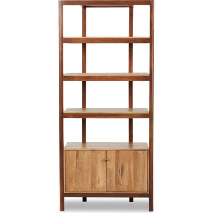 Reza Bookcase by Four Hands. Made from solid acacia, solid parawood in a modern style.