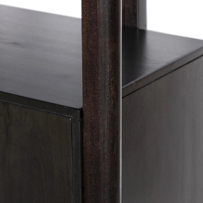 Reza Bookcase by Four Hands. Made from solid acacia, solid parawood in a modern style.