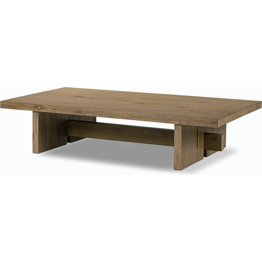 Isaac Coffee Table by Four Hands. Made from thick oak veneer, solid oak in a modern style.