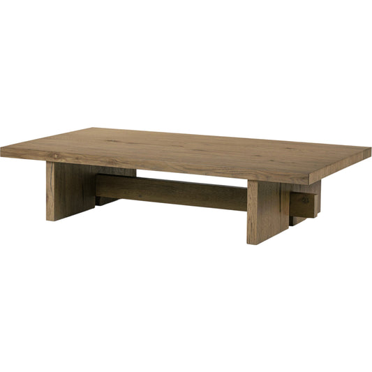 Isaac Coffee Table by Four Hands. Made from thick oak veneer, solid oak in a modern style.