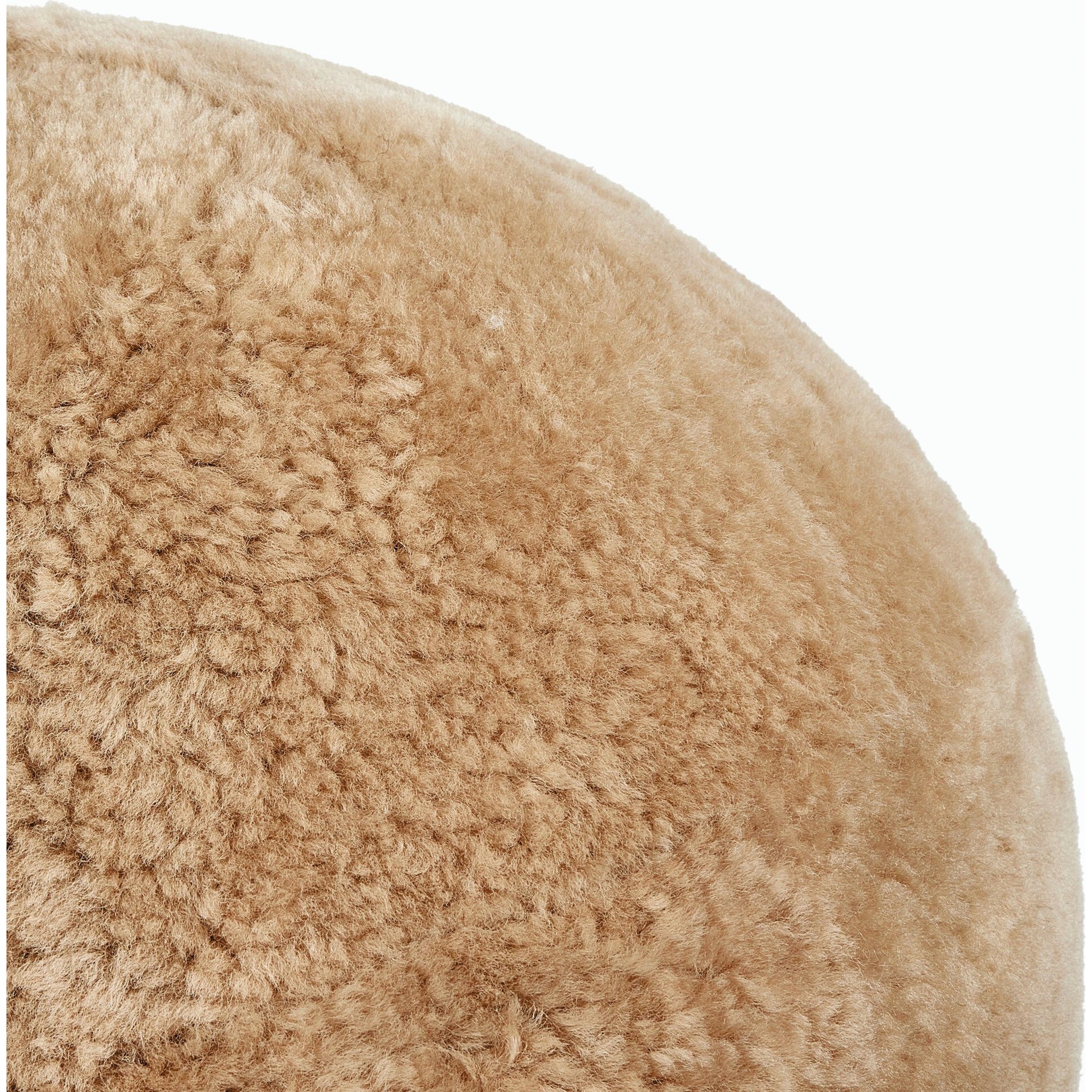 Balle Shearling Pillow Set by Four Hands in white shorn sheepskin. Made from 100% sheared sheepskin, down alternative fiber, 100% polyester in a transitional style.