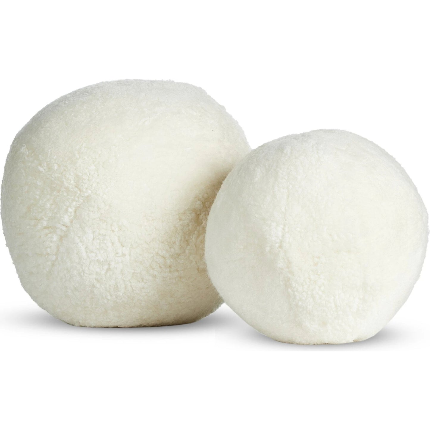 002 SI-2137199 | Primary Silo | Balle Shearling Pillow Set by Four Hands in white shorn sheepskin. Made from 100% sheared sheepskin, down alternative fiber, 100% polyester in a transitional style.