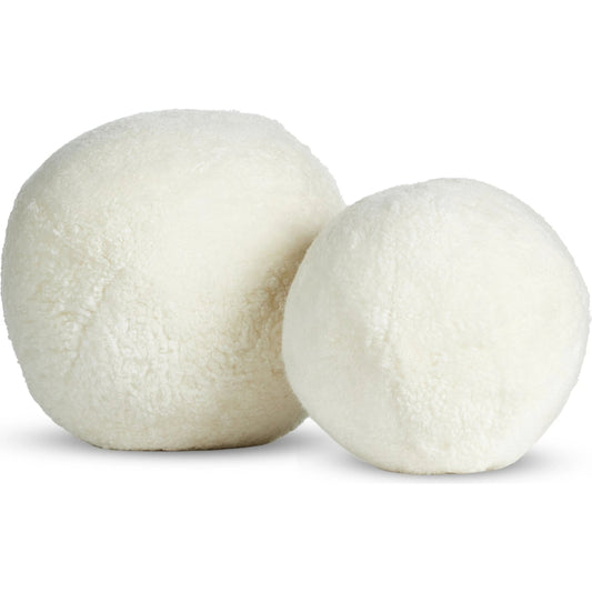 Balle Shearling Pillow Set by Four Hands. Made from 100% sheared sheepskin, down alternative fiber, 100% polyester in a transitional style.