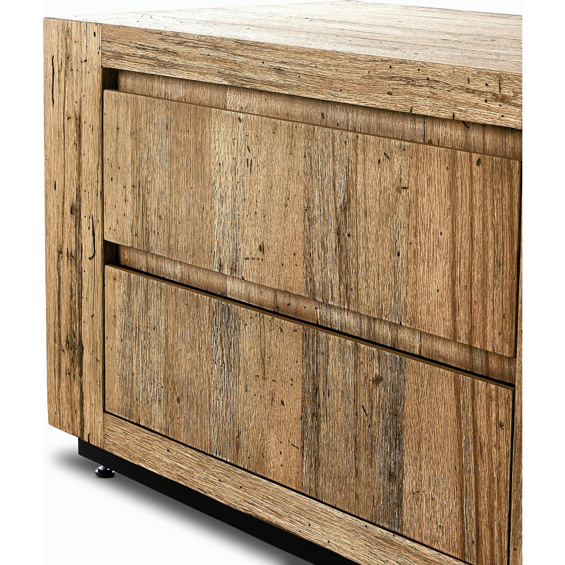 Abaso Nightstand by Four Hands. Made from thick oak veneer, engineered hardwood in a modern style.