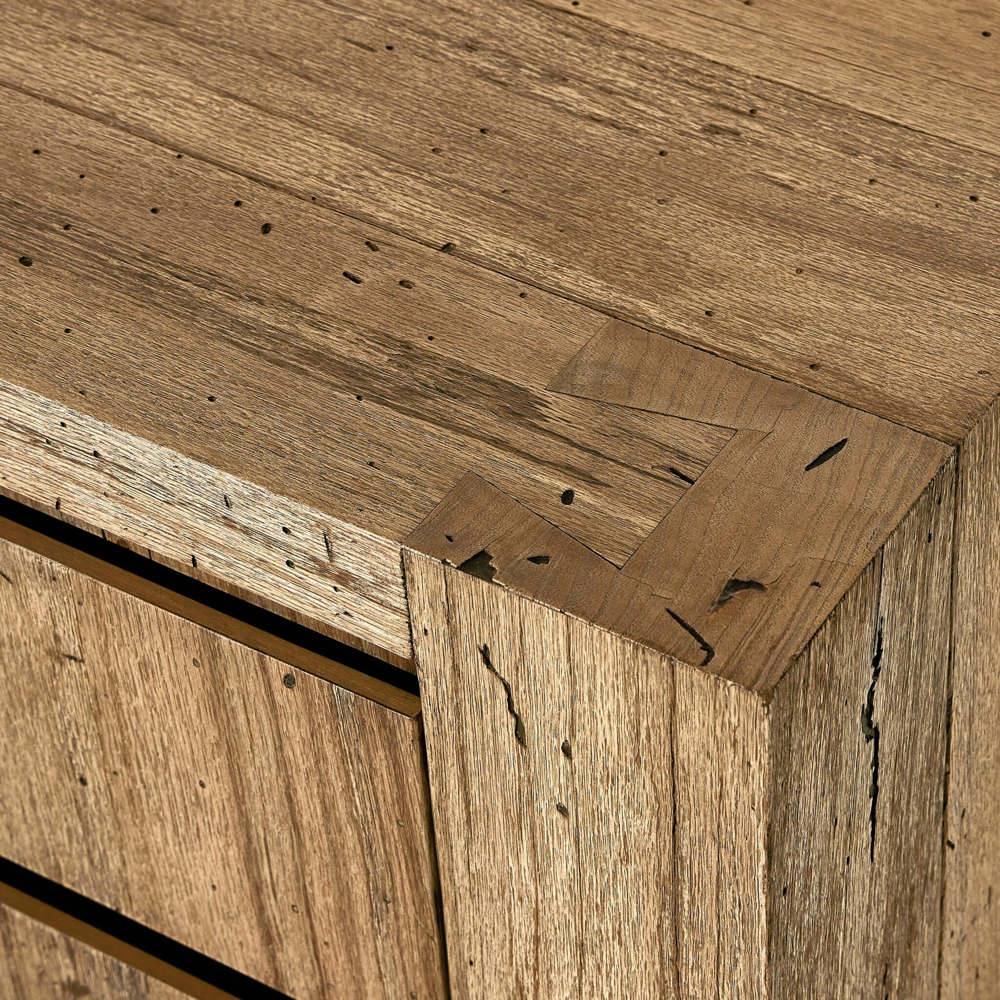Abaso Nightstand by Four Hands. Made from thick oak veneer, engineered hardwood in a modern style.