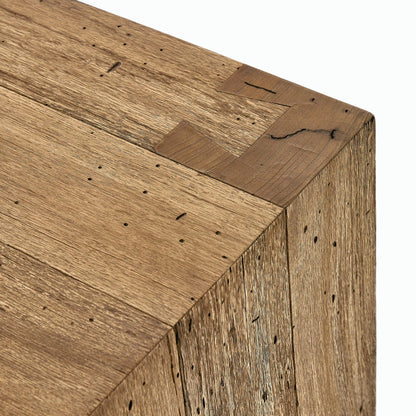 Abaso Nightstand by Four Hands. Made from thick oak veneer, engineered hardwood in a modern style.