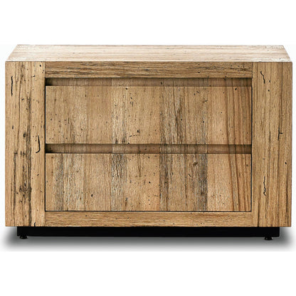 Abaso Nightstand by Four Hands. Made from thick oak veneer, engineered hardwood in a modern style.