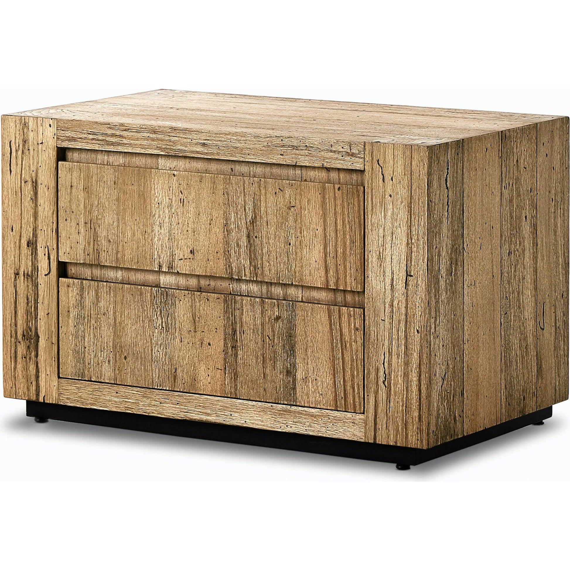 Abaso Nightstand by Four Hands. Made from thick oak veneer, engineered hardwood in a modern style.