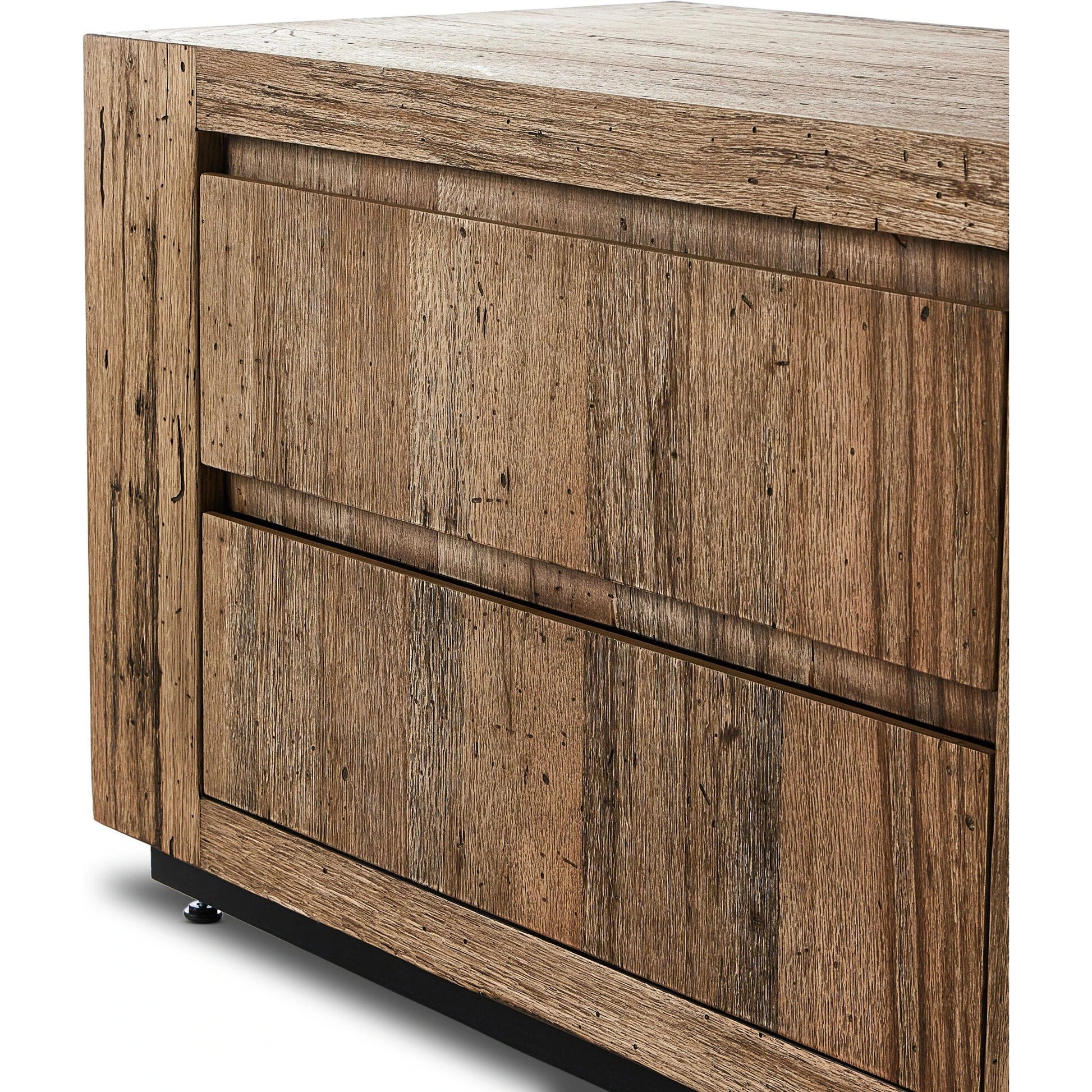 Abaso Nightstand by Four Hands. Made from thick oak veneer, engineered hardwood in a modern style.
