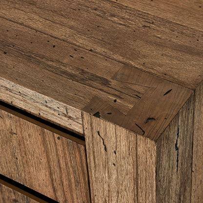 Abaso Nightstand by Four Hands. Made from thick oak veneer, engineered hardwood in a modern style.