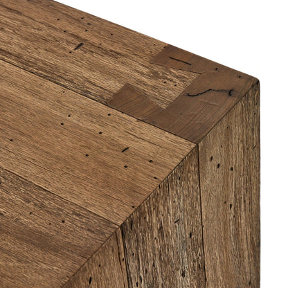 Abaso Nightstand by Four Hands. Made from thick oak veneer, engineered hardwood in a modern style.