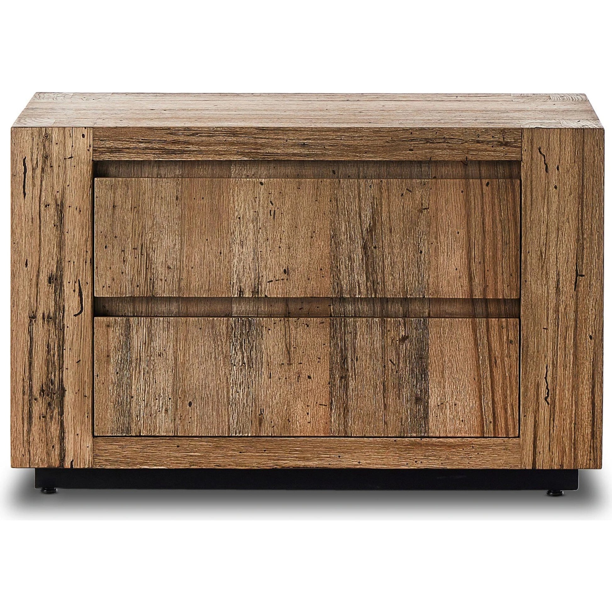 Abaso Nightstand by Four Hands. Made from thick oak veneer, engineered hardwood in a modern style.