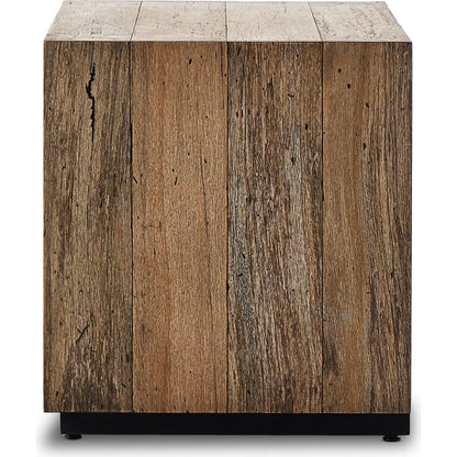 Abaso Nightstand by Four Hands. Made from thick oak veneer, engineered hardwood in a modern style.