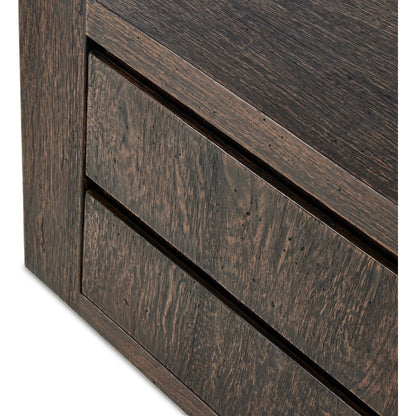 Abaso Nightstand by Four Hands. Made from thick oak veneer, engineered hardwood in a modern style.