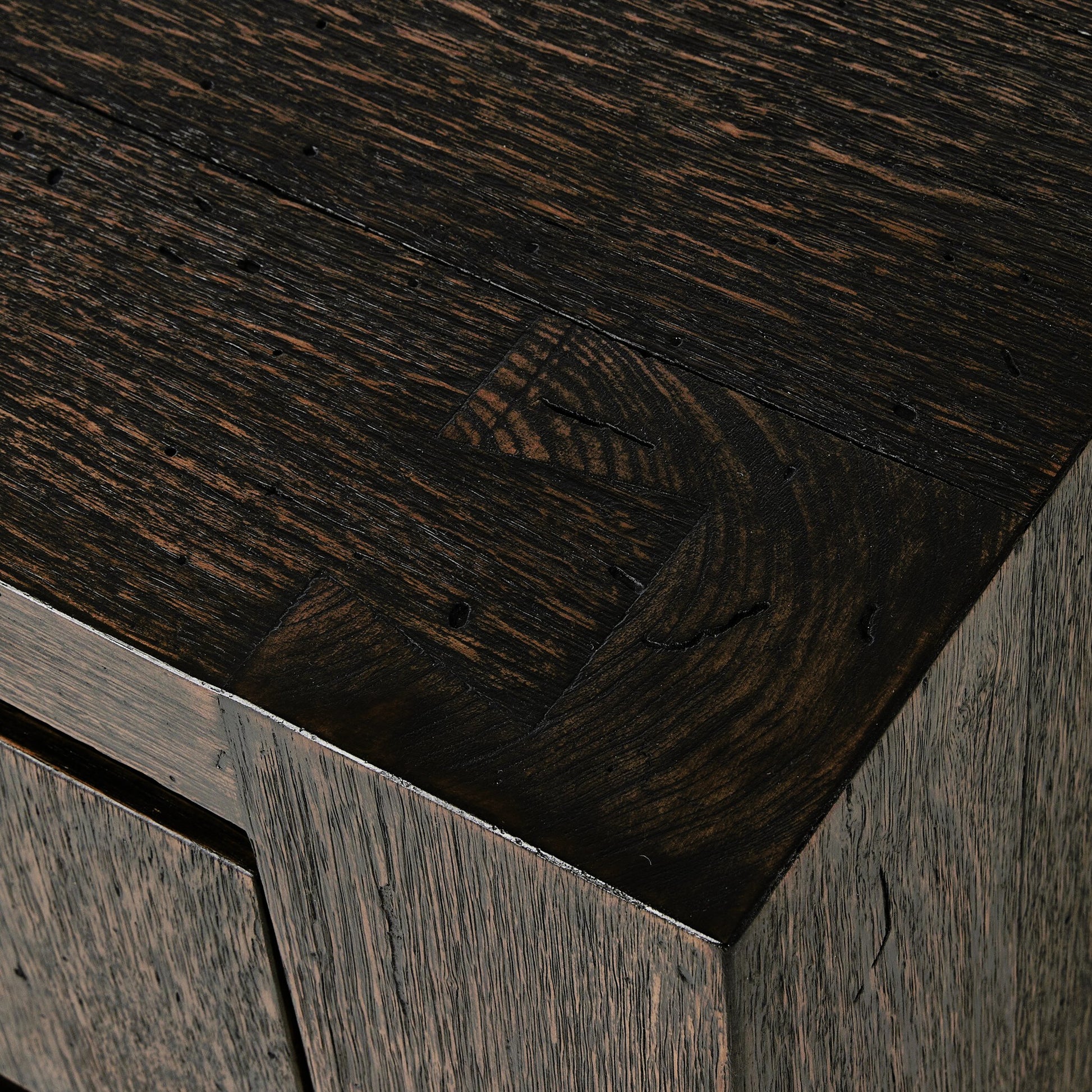 Abaso Nightstand by Four Hands. Made from thick oak veneer, engineered hardwood in a modern style.