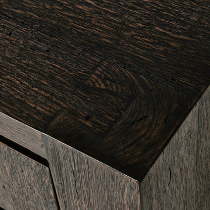 Abaso Nightstand by Four Hands. Made from thick oak veneer, engineered hardwood in a modern style.