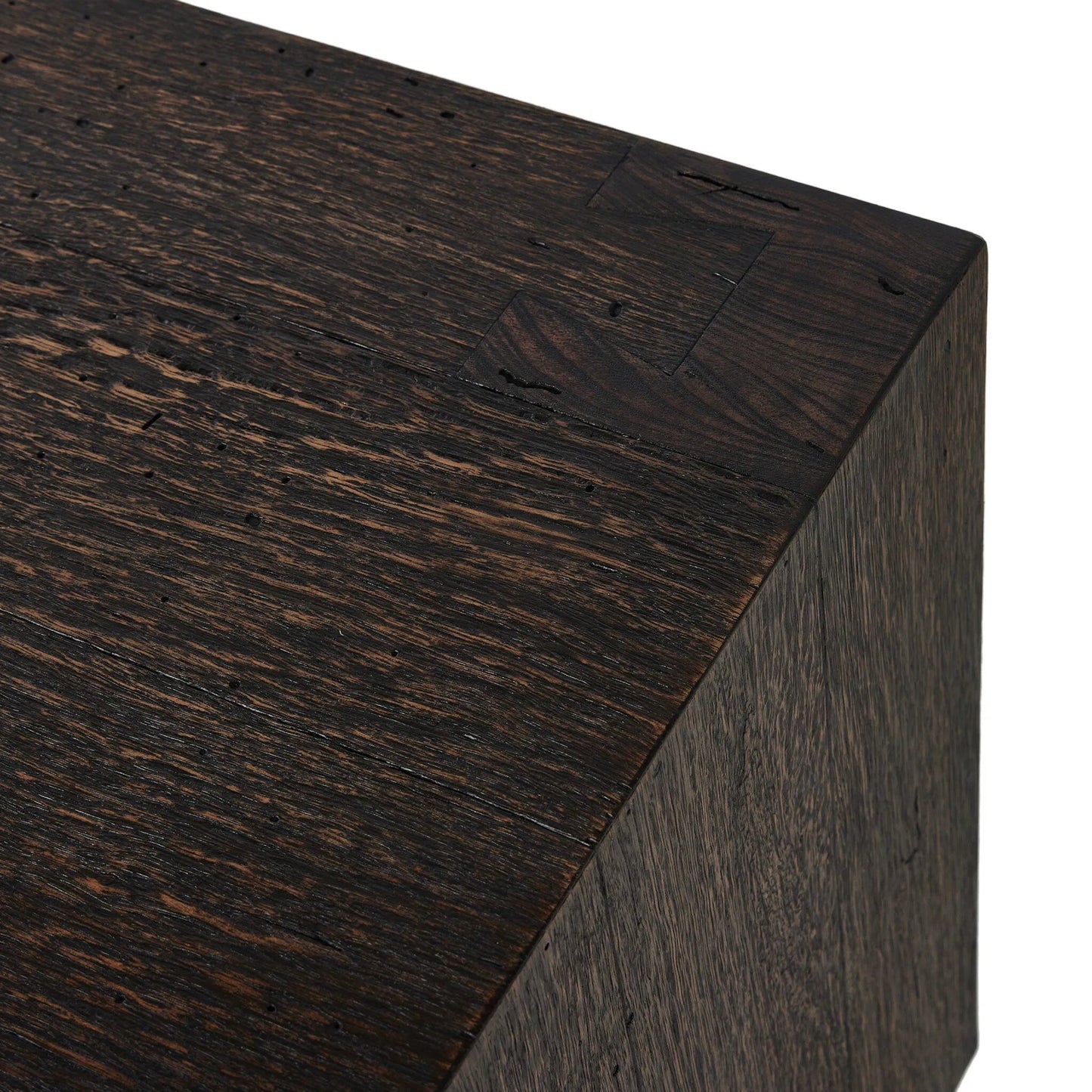 029 SI-2158010 | Closeup | Abaso Nightstand by Four Hands. Made from thick oak veneer, engineered hardwood in a modern style.