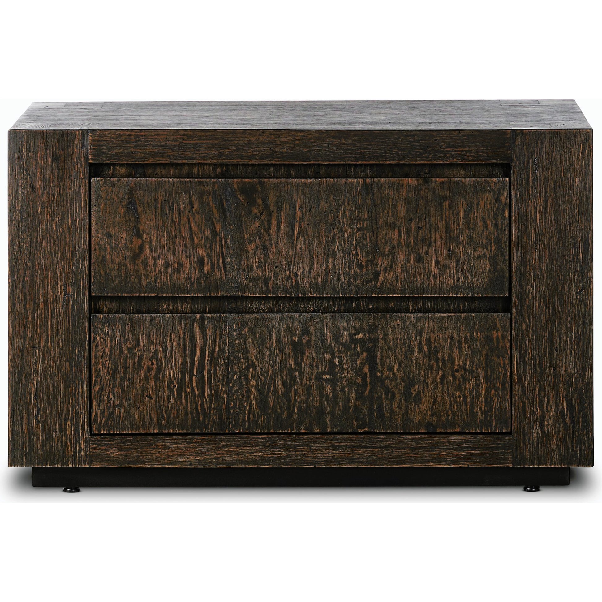 Abaso Nightstand by Four Hands. Made from thick oak veneer, engineered hardwood in a modern style.