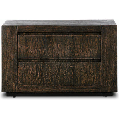 Abaso Nightstand by Four Hands. Made from thick oak veneer, engineered hardwood in a modern style.