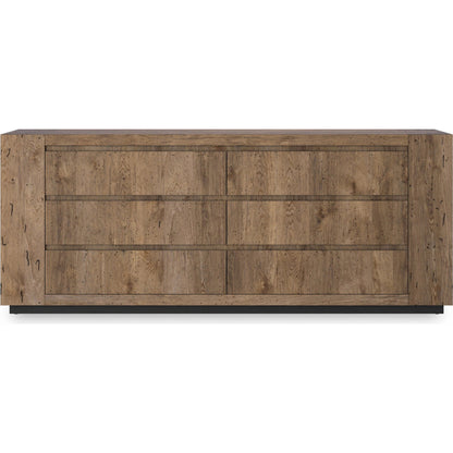 Abaso 6-Drawer Dresser by Four Hands. Made from thick oak veneer in a transitional style.