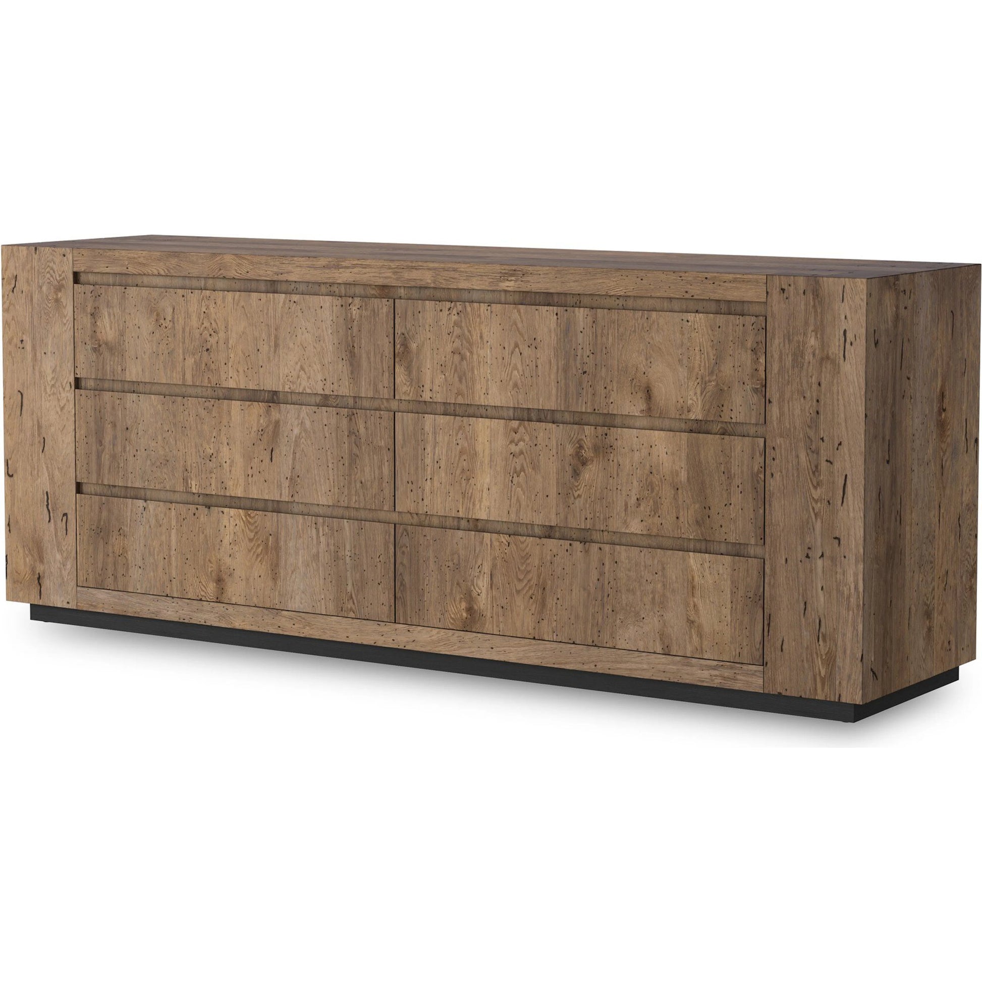 Abaso 6-Drawer Dresser by Four Hands. Made from thick oak veneer in a transitional style.