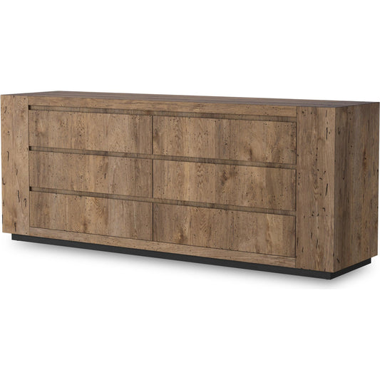 Abaso 6-Drawer Dresser by Four Hands. Made from thick oak veneer in a transitional style.
