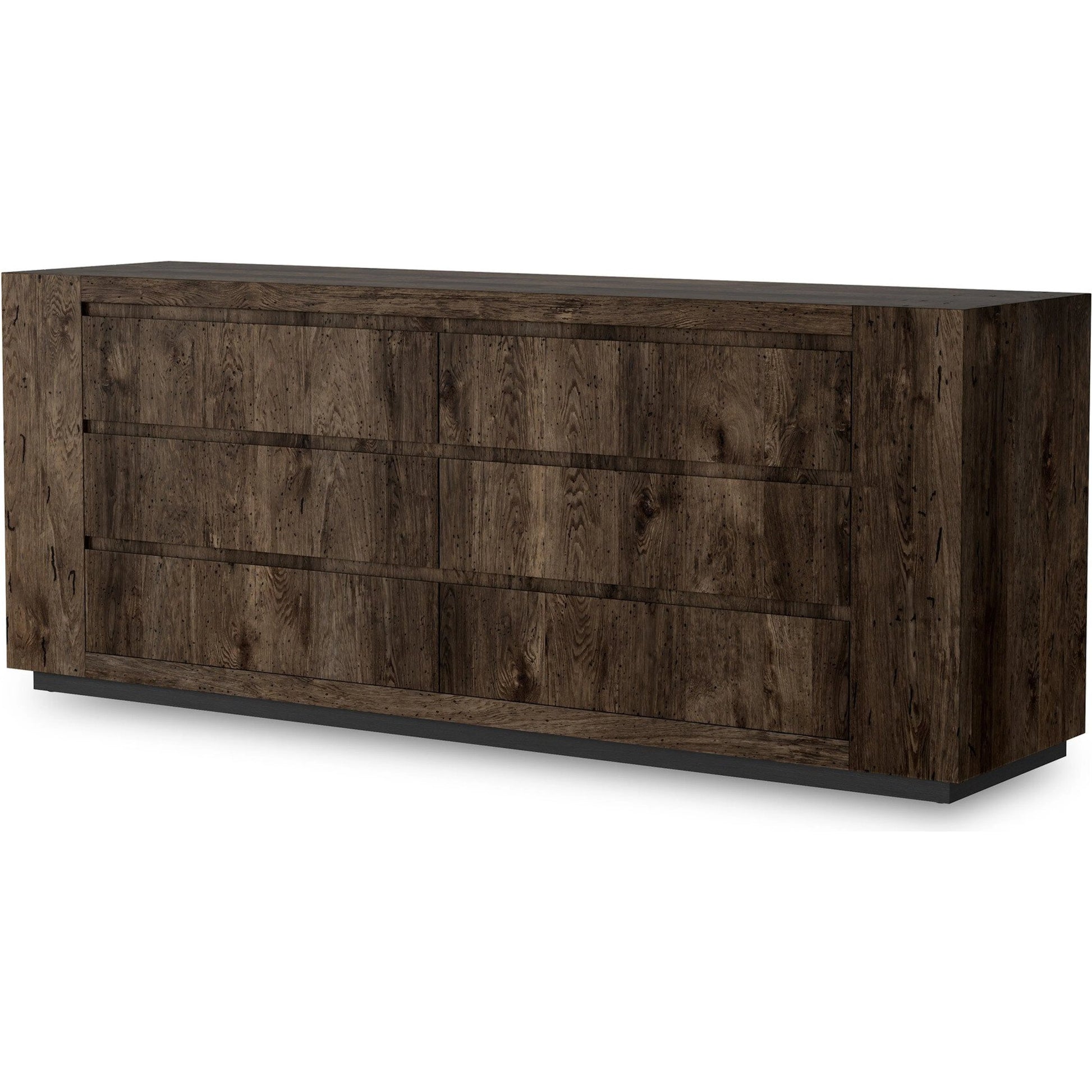 Abaso 6-Drawer Dresser by Four Hands. Made from thick oak veneer in a transitional style.