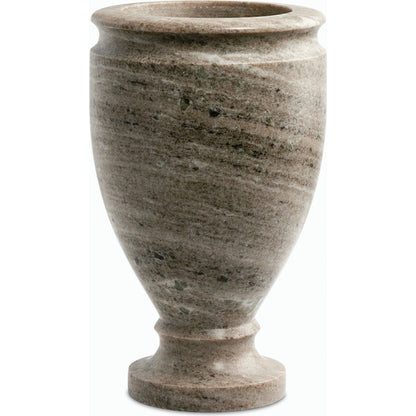 Devi Vase by Four Hands in antique white marble. Made from solid marble in a modern style.