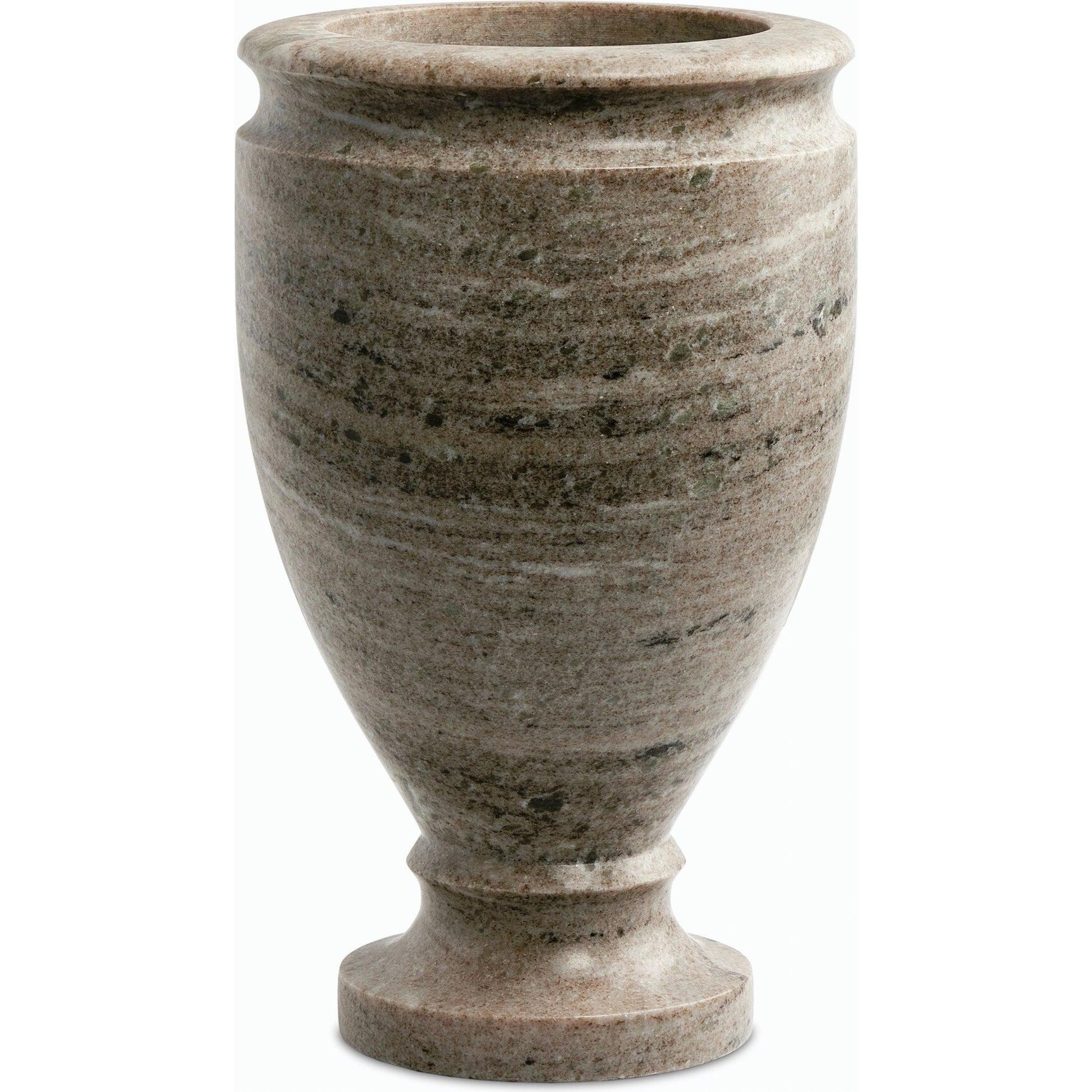 Devi Vase by Four Hands in antique white marble. Made from solid marble in a modern style.