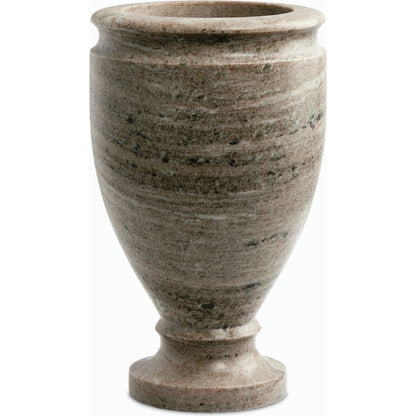 Devi Vase by Four Hands in antique white marble. Made from solid marble in a modern style.
