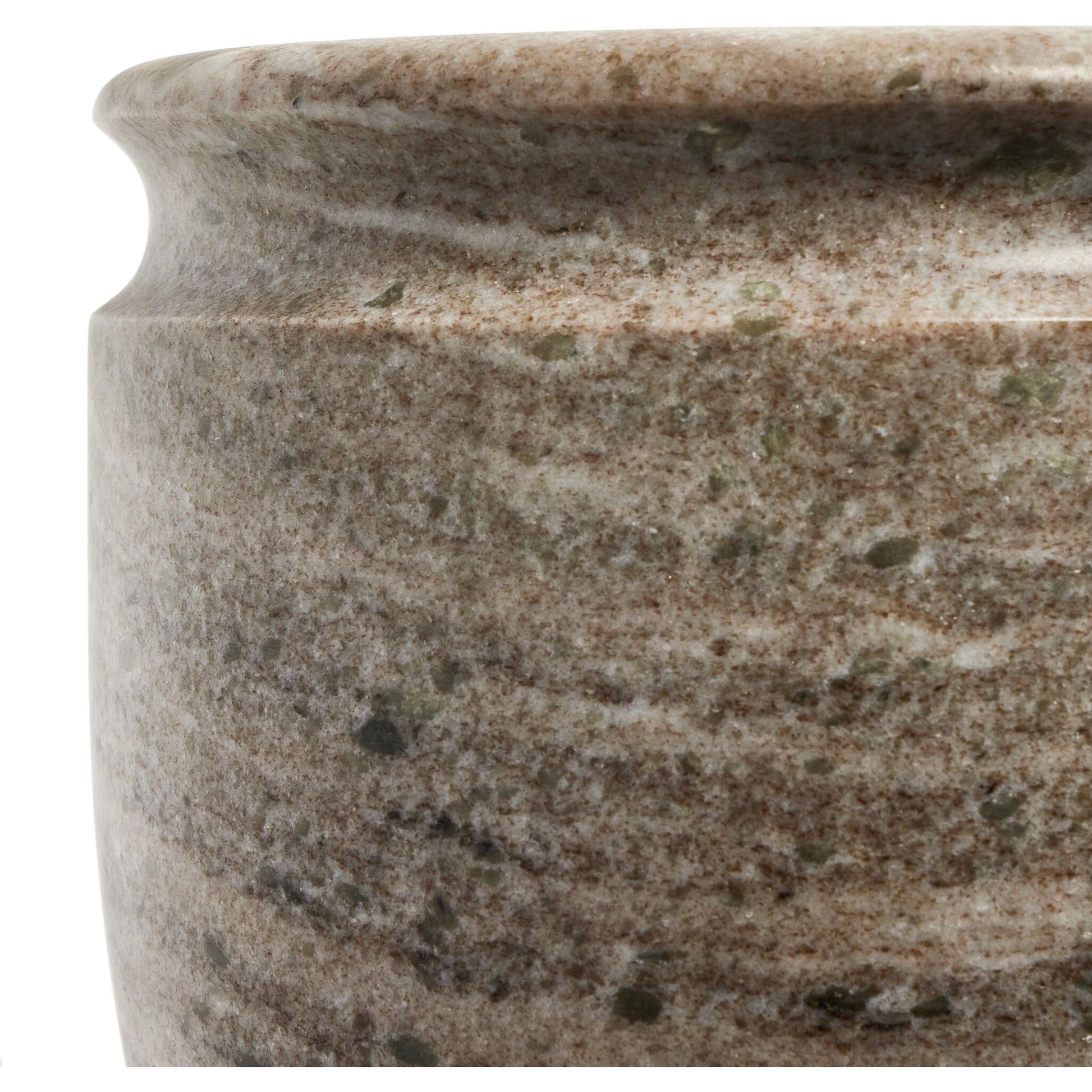 Devi Vase by Four Hands in antique white marble. Made from solid marble in a modern style.